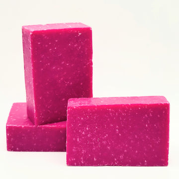 Raspberry Patchouli Scrub - Handcrafted Body Soap